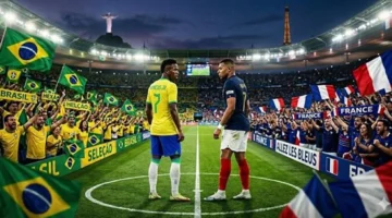 موعد مشاهدة مباراة البرازيل وفرنسا الودية ضمن منافسات موسم 2025-2026 الكروي المنتظر